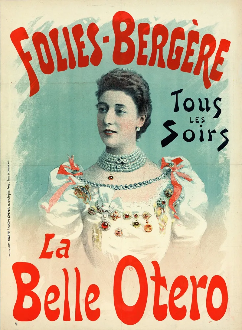 La Belle Otero Wall Art by Imp. Chaix - High-Resolution Digital Print