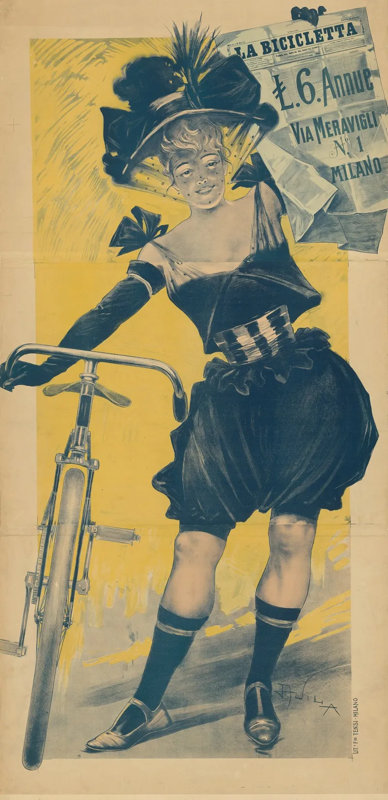 La Bicicletta Wall Art by Aleardo Villa - High-Resolution Digital Print