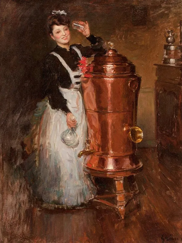 La Buveuse Wall Art by Jules-Alexandre Grün - High-Resolution Digital Print