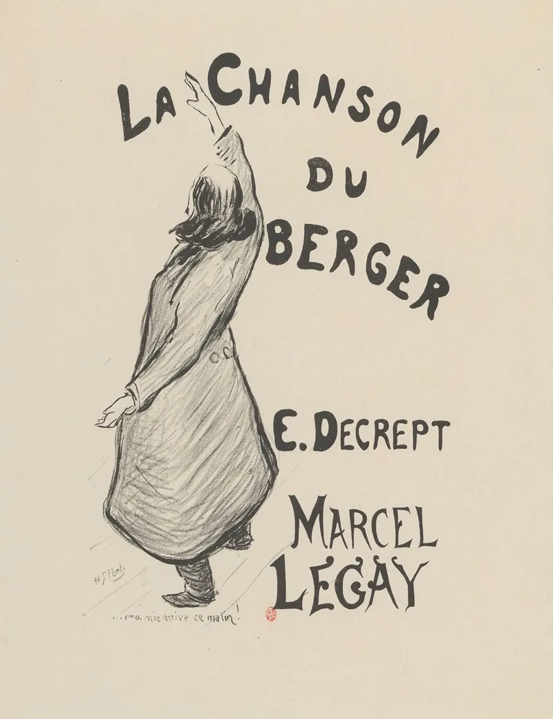 La Chanson Du Berger E Decrept Marcel Legay Wall Art by Henri-Gabriel Ibels - High-Resolution Digital Print