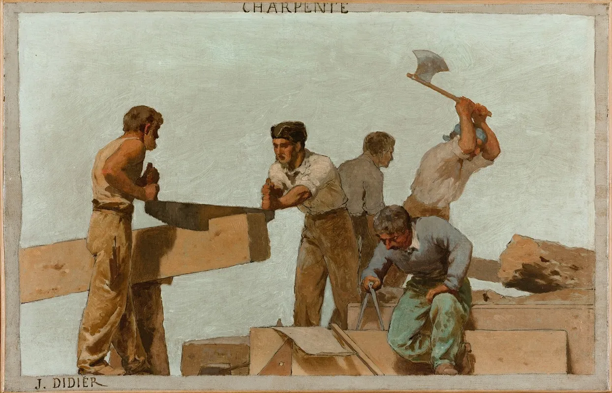 La Charpente Wall Art by Jules Didier - High-Resolution Digital Print