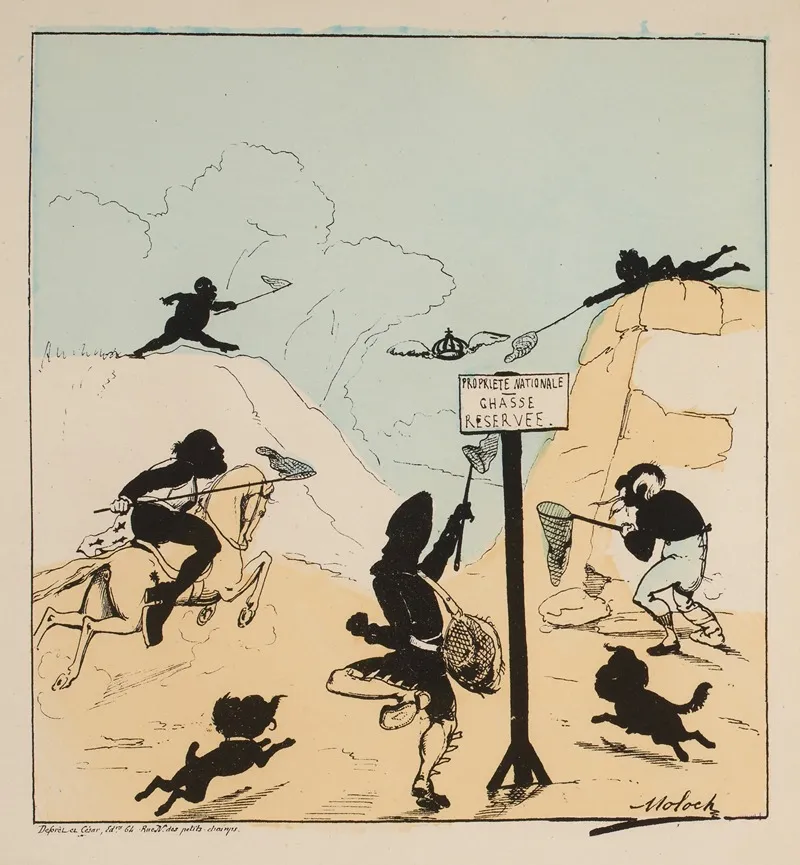 La Chasse Est Ouverte 2 Wall Art by Moloch (Alphonse Hector Colomb) - High-Resolution Digital Print
