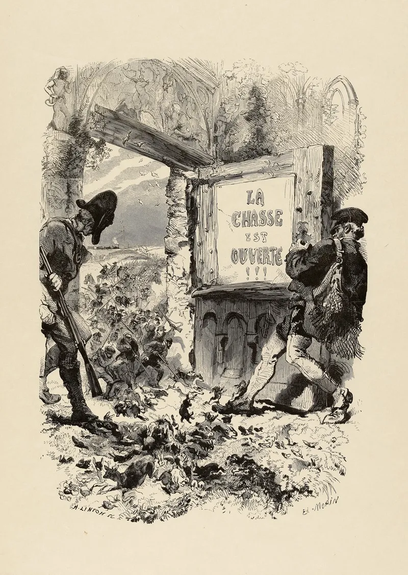 La Chasse Est Ouverte Wall Art by Edmond Morin - High-Resolution Digital Print