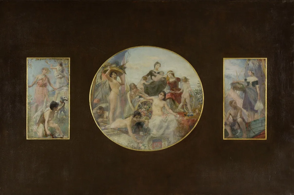 La Chasse Labondance La Peche Wall Art by Paul Alexandre Alfred Leroy - High-Resolution Digital Print
