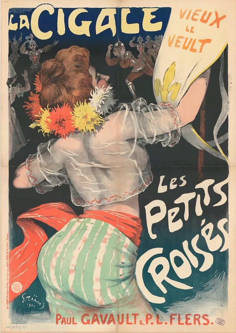 La Cigale Les Petits Croises Wall Art by Jules-Alexandre Grün - High-Resolution Digital Print