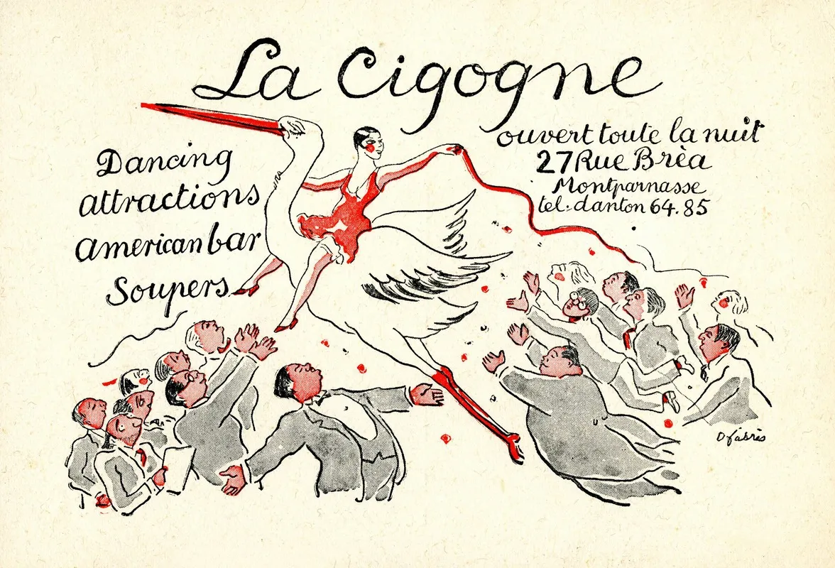 La Cigogne Wall Art by O. Fabrès - High-Resolution Digital Print
