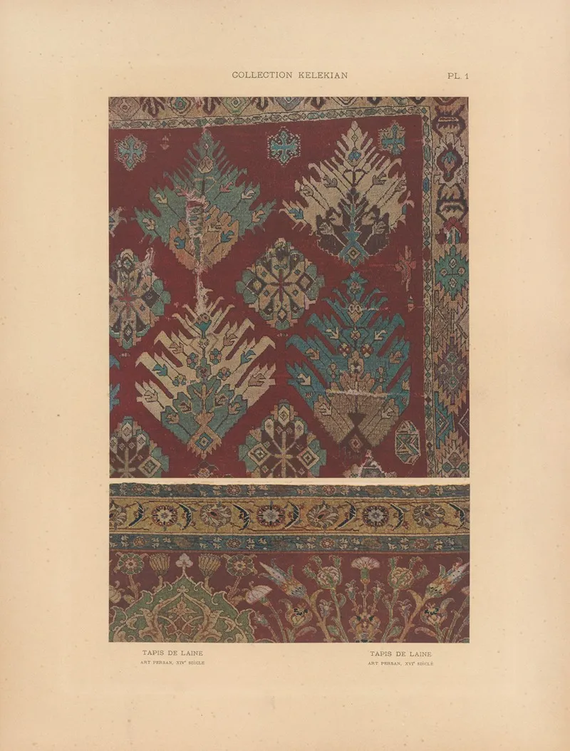 La Collection Kelekian Etoffes Tapis Dorient De Venise Pl 001 Wall Art by Jules Guiffrey - High-Resolution Digital Print