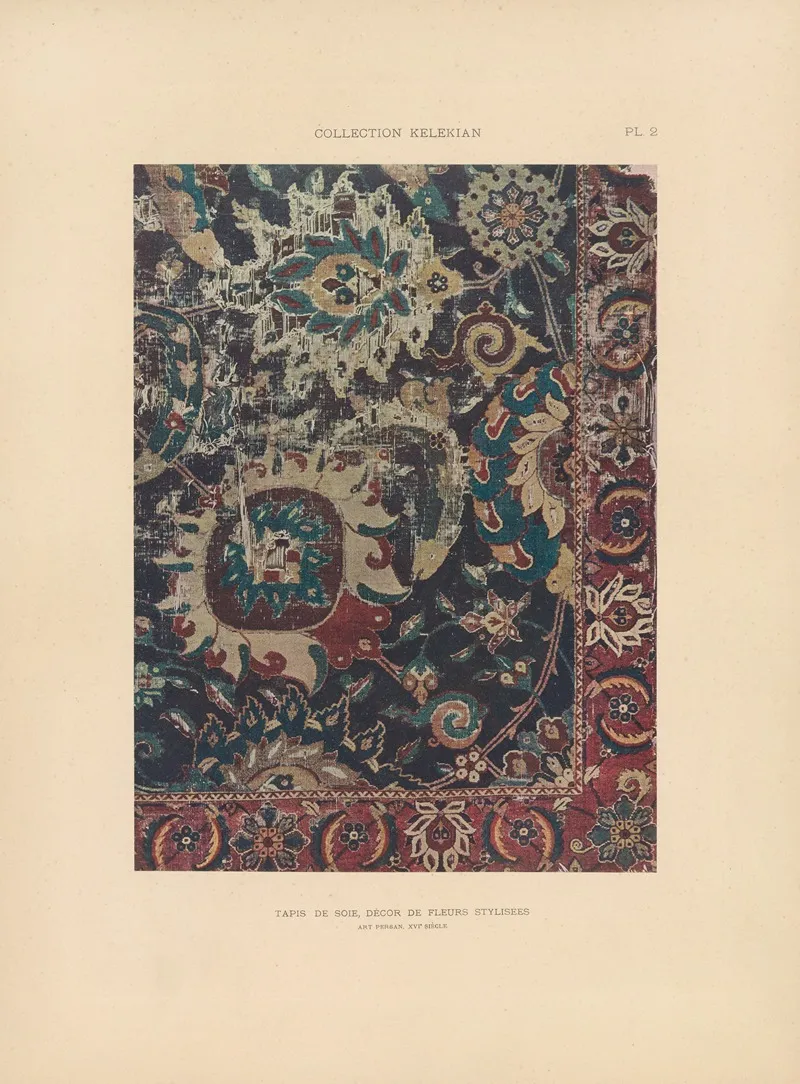 La Collection Kelekian Etoffes Tapis Dorient De Venise Pl 002 Wall Art by Jules Guiffrey - High-Resolution Digital Print