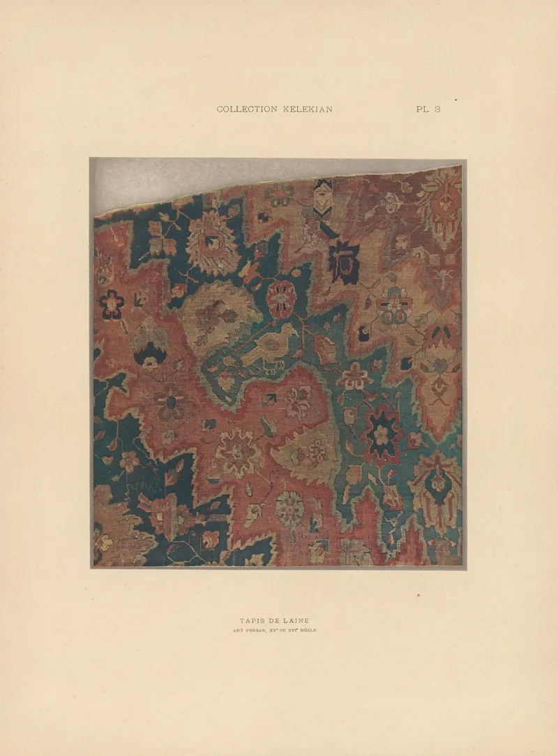 La Collection Kelekian Etoffes Tapis Dorient De Venise Pl 003 Wall Art by Jules Guiffrey - High-Resolution Digital Print