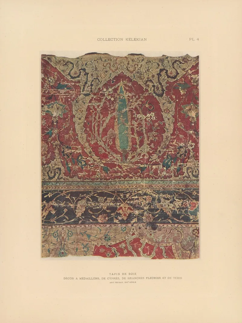 La Collection Kelekian Etoffes Tapis Dorient De Venise Pl 004 Wall Art by Jules Guiffrey - High-Resolution Digital Print