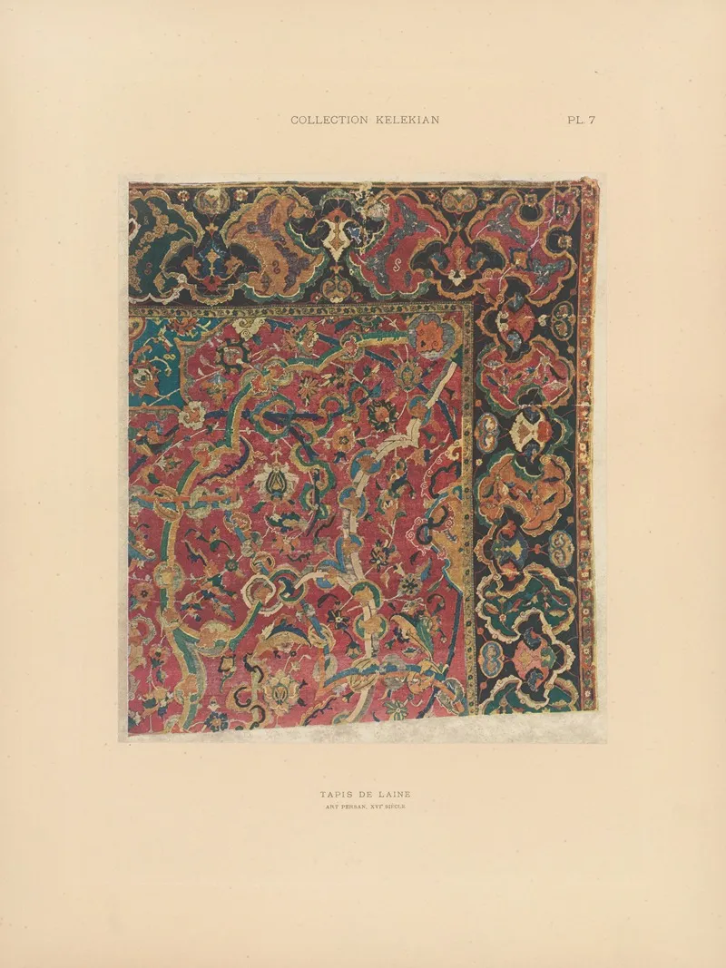 La Collection Kelekian Etoffes Tapis Dorient De Venise Pl 007 Wall Art by Jules Guiffrey - High-Resolution Digital Print