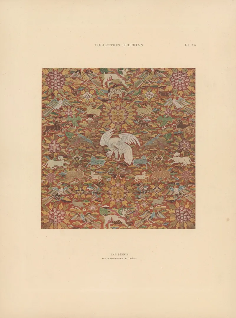 La Collection Kelekian Etoffes Tapis Dorient De Venise Pl 014 Wall Art by Jules Guiffrey - High-Resolution Digital Print
