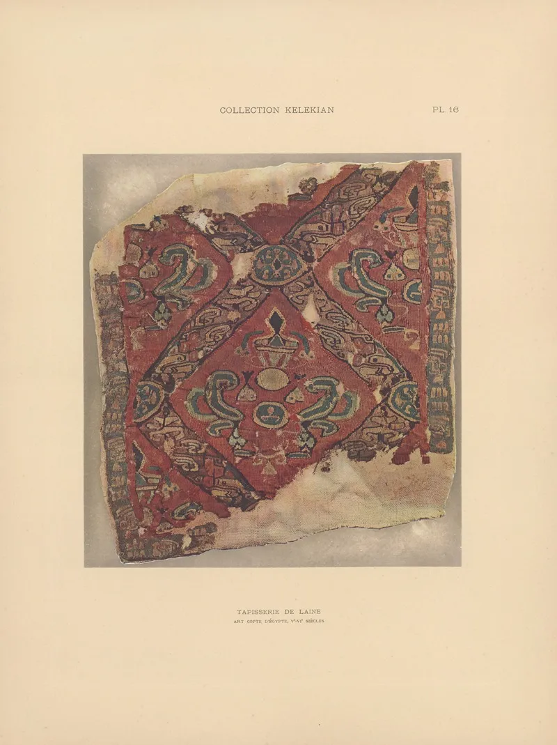 La Collection Kelekian Etoffes Tapis Dorient De Venise Pl 016 Wall Art by Jules Guiffrey - High-Resolution Digital Print