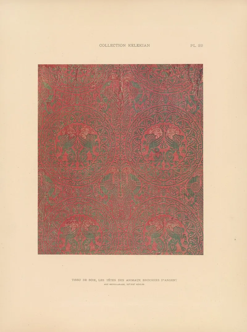 La Collection Kelekian Etoffes Tapis Dorient De Venise Pl 022 Wall Art by Jules Guiffrey - High-Resolution Digital Print