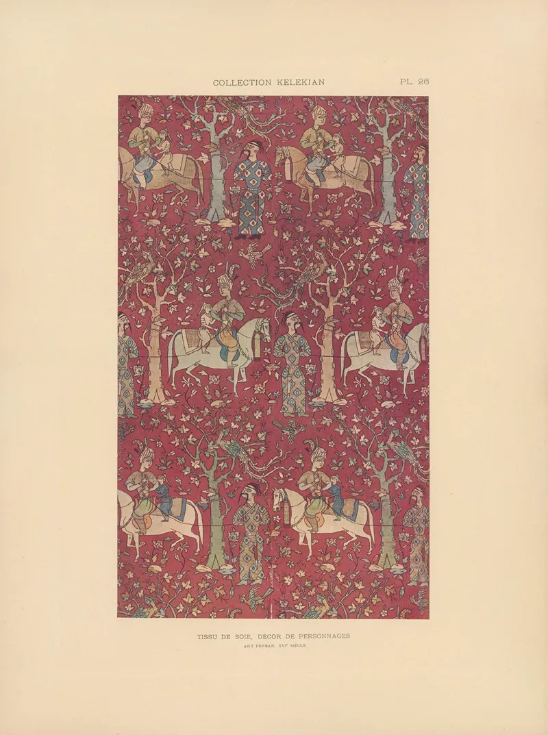 La Collection Kelekian Etoffes Tapis Dorient De Venise Pl 026 Wall Art by Jules Guiffrey - High-Resolution Digital Print