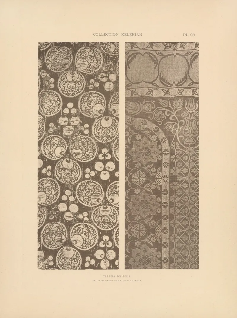 La Collection Kelekian Etoffes Tapis Dorient De Venise Pl 028 Wall Art by Jules Guiffrey - High-Resolution Digital Print