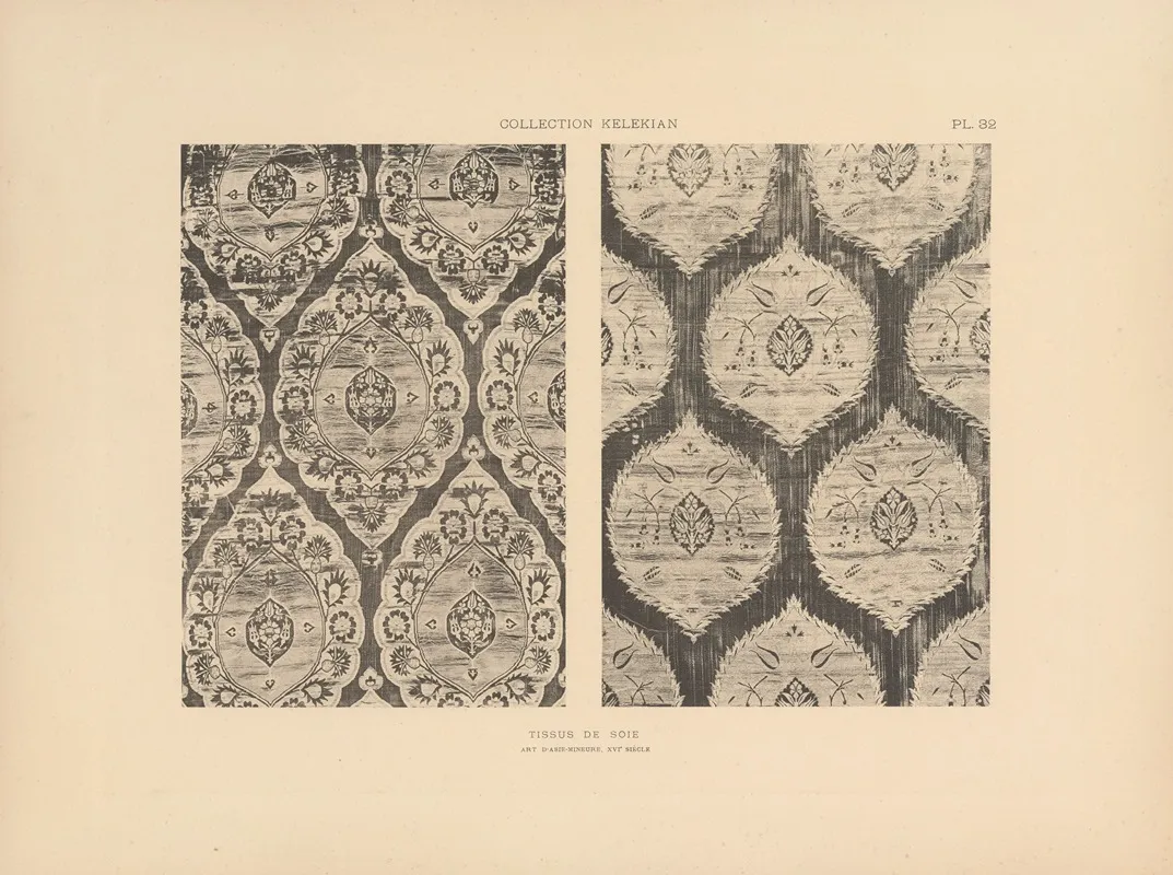 La Collection Kelekian Etoffes Tapis Dorient De Venise Pl 032 Wall Art by Jules Guiffrey - High-Resolution Digital Print
