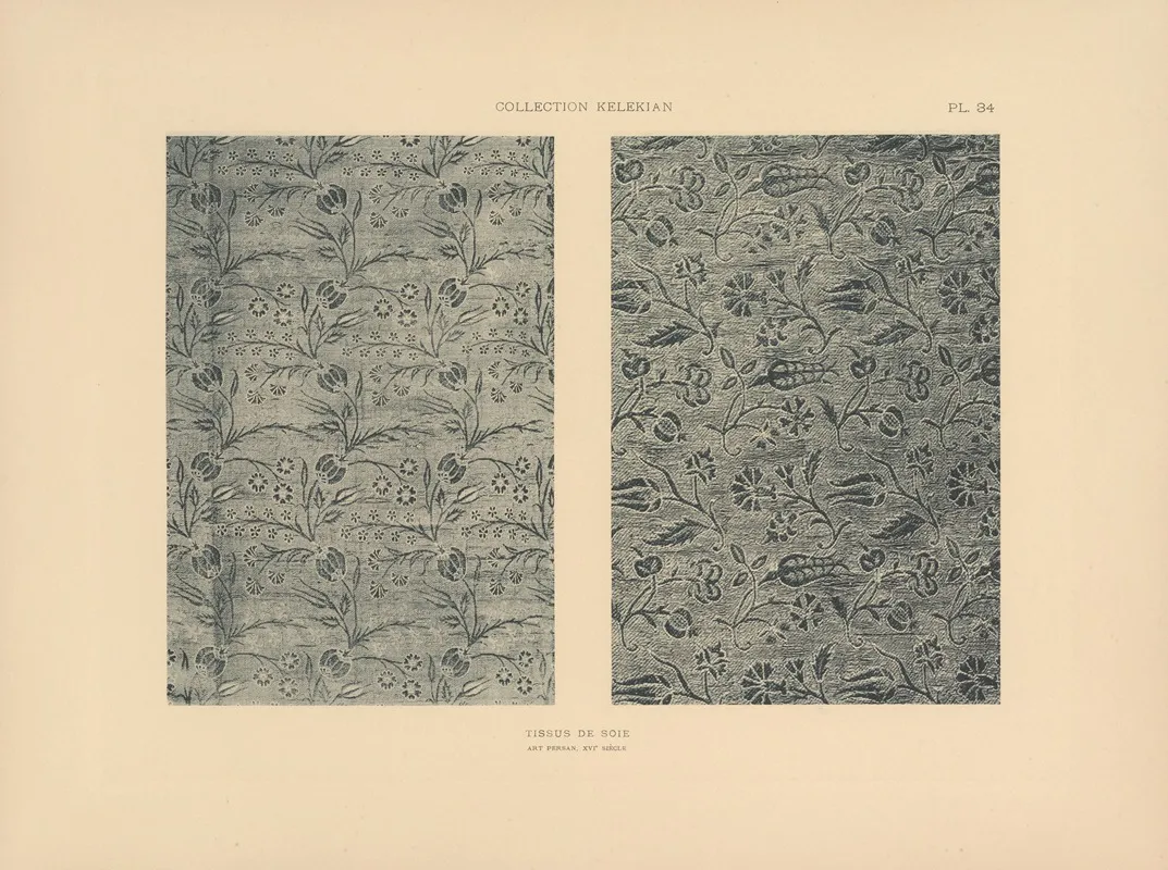 La Collection Kelekian Etoffes Tapis Dorient De Venise Pl 034 Wall Art by Jules Guiffrey - High-Resolution Digital Print