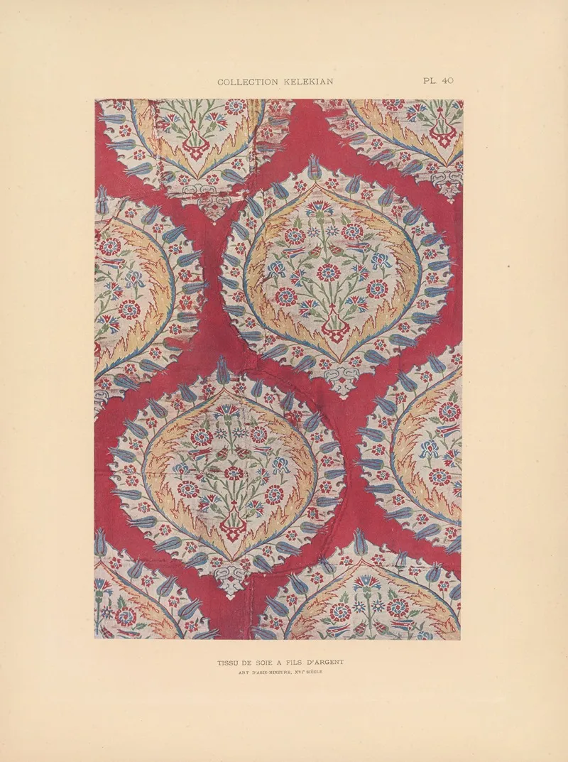 La Collection Kelekian Etoffes Tapis Dorient De Venise Pl 040 Wall Art by Jules Guiffrey - High-Resolution Digital Print