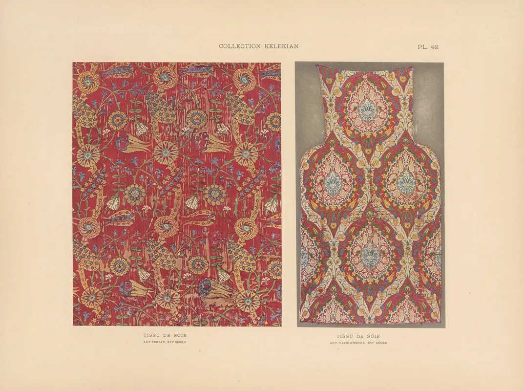 La Collection Kelekian Etoffes Tapis Dorient De Venise Pl 042 Wall Art by Jules Guiffrey - High-Resolution Digital Print