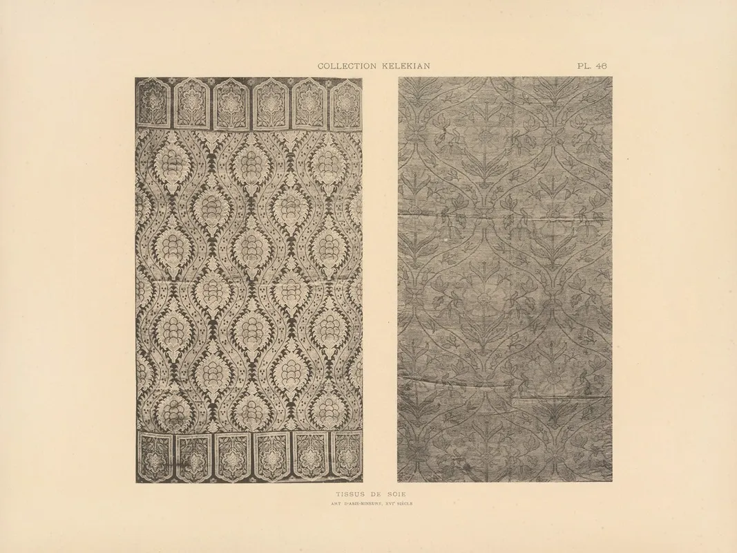 La Collection Kelekian Etoffes Tapis Dorient De Venise Pl 046 Wall Art by Jules Guiffrey - High-Resolution Digital Print