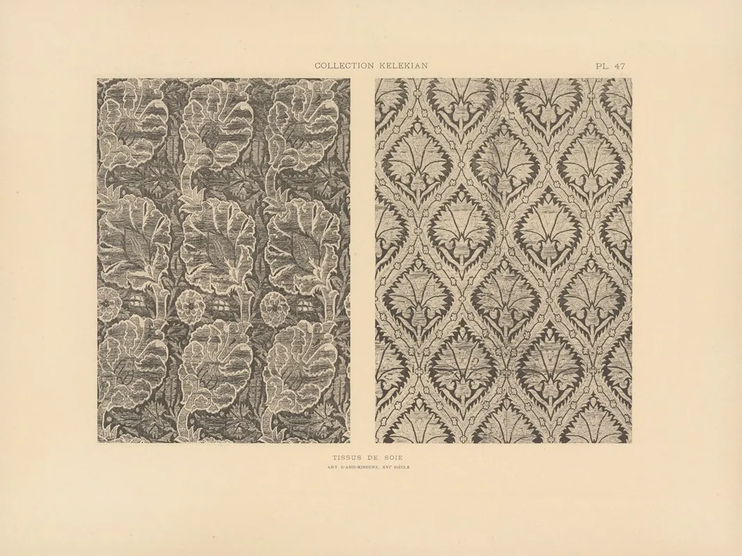 La Collection Kelekian Etoffes Tapis Dorient De Venise Pl 047 Wall Art by Jules Guiffrey - High-Resolution Digital Print