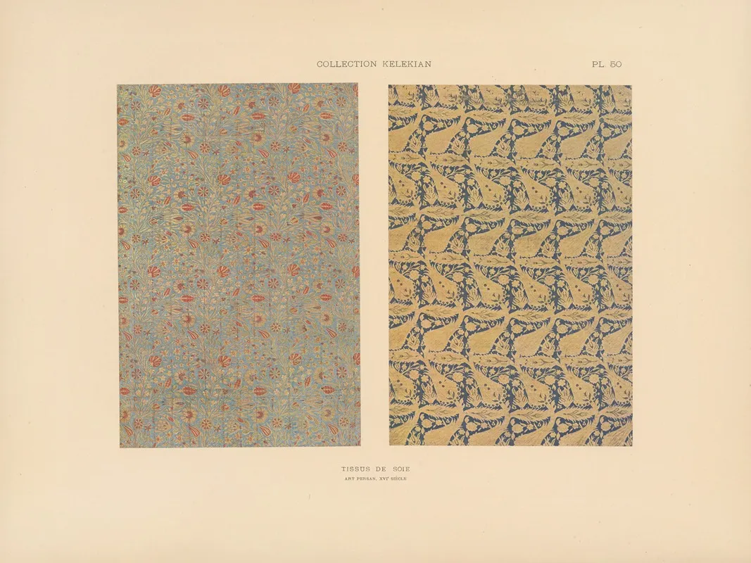 La Collection Kelekian Etoffes Tapis Dorient De Venise Pl 050 Wall Art by Jules Guiffrey - High-Resolution Digital Print