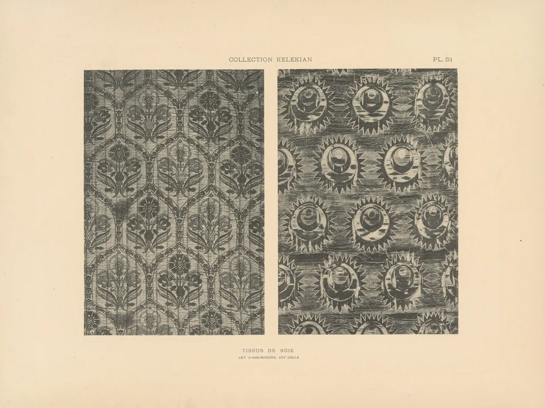 La Collection Kelekian Etoffes Tapis Dorient De Venise Pl 051 Wall Art by Jules Guiffrey - High-Resolution Digital Print