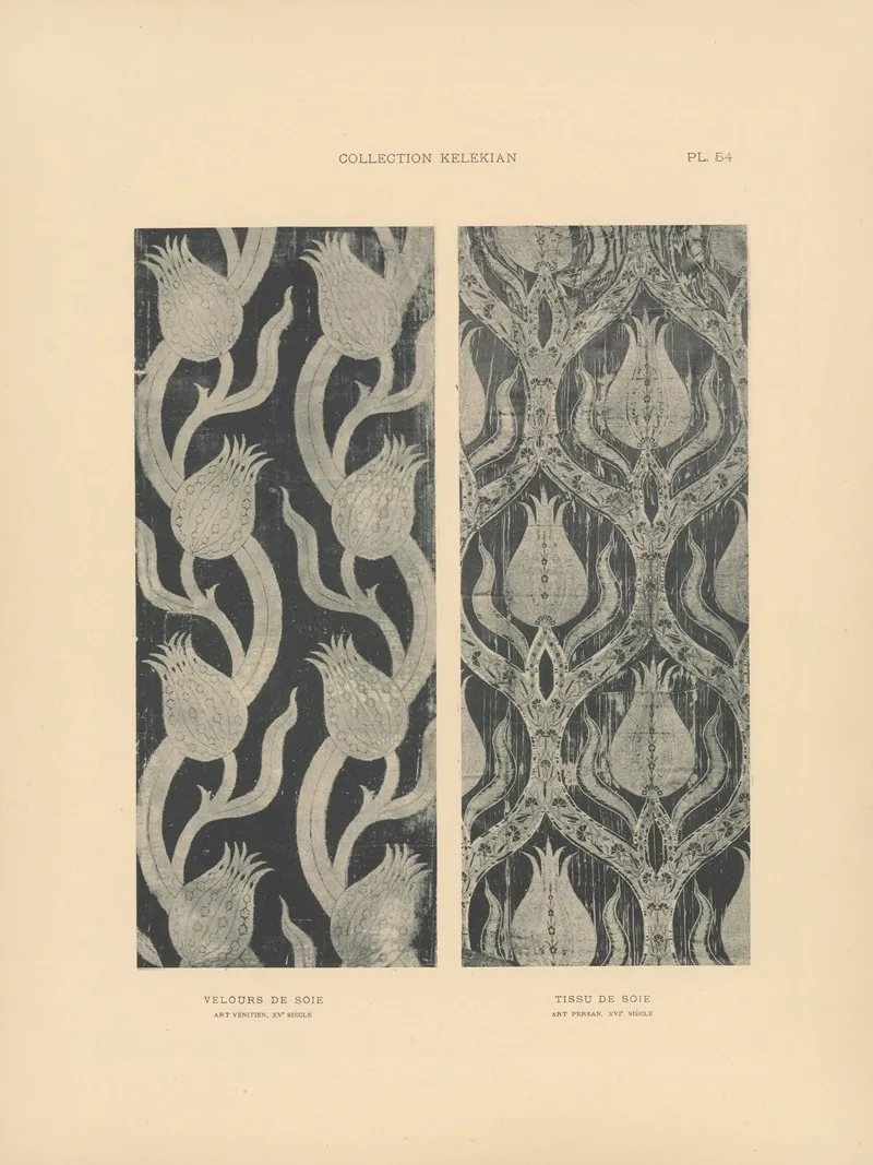 La Collection Kelekian Etoffes Tapis Dorient De Venise Pl 054 Wall Art by Jules Guiffrey - High-Resolution Digital Print