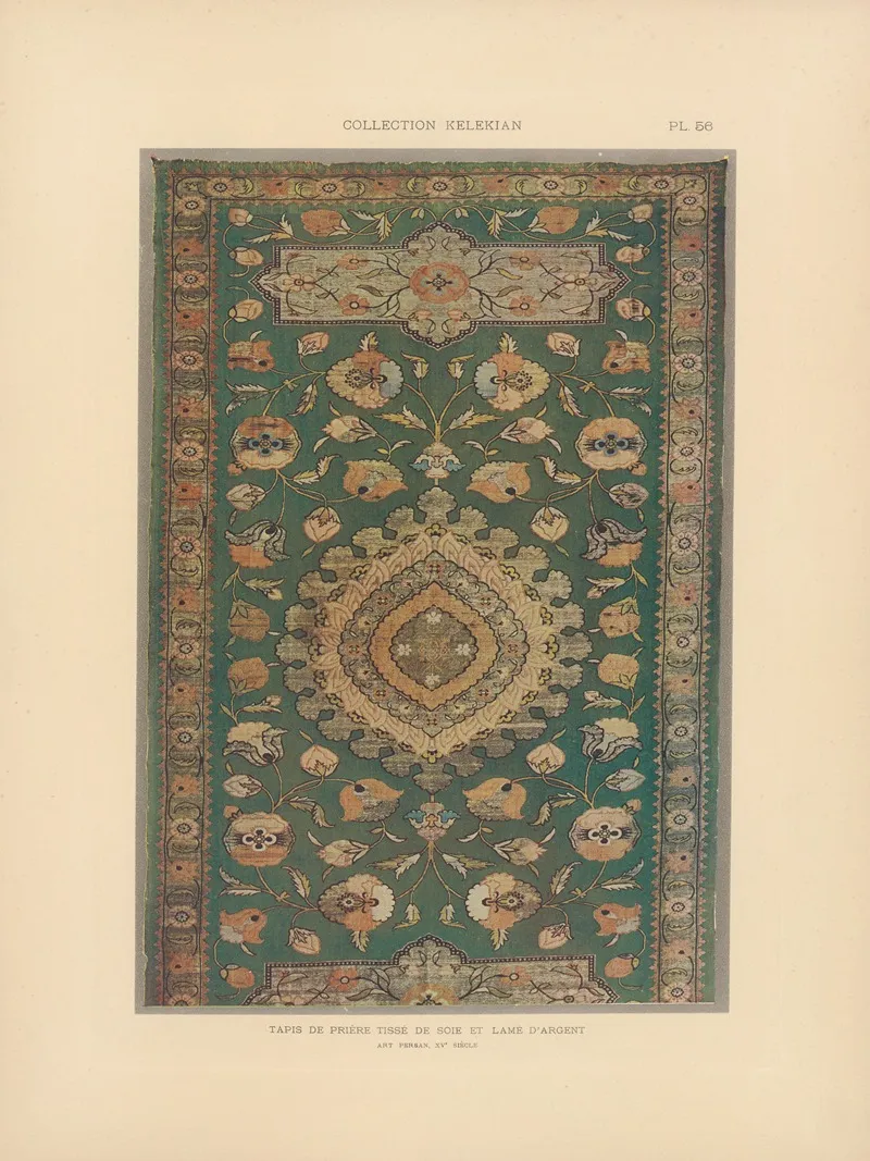 La Collection Kelekian Etoffes Tapis Dorient De Venise Pl 056 Wall Art by Jules Guiffrey - High-Resolution Digital Print