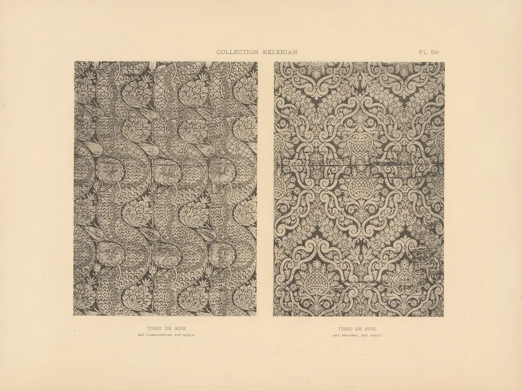 La Collection Kelekian Etoffes Tapis Dorient De Venise Pl 059 Wall Art by Jules Guiffrey - High-Resolution Digital Print
