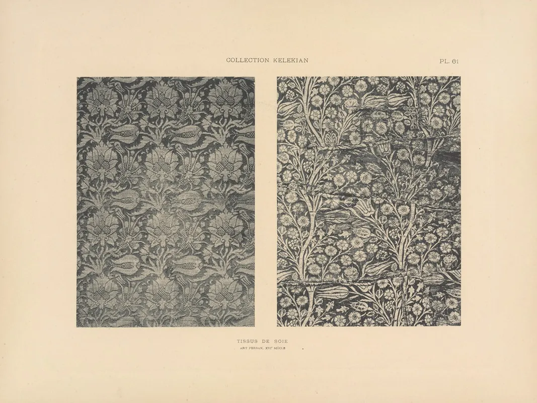 La Collection Kelekian Etoffes Tapis Dorient De Venise Pl 061 Wall Art by Jules Guiffrey - High-Resolution Digital Print