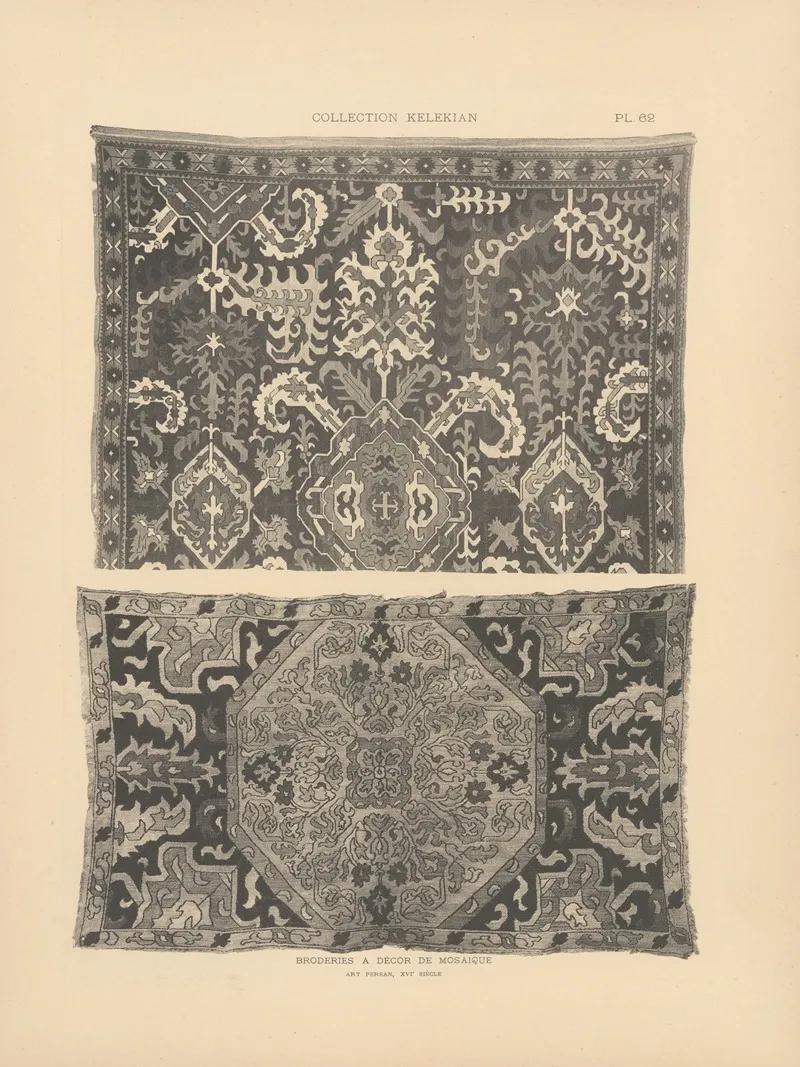 La Collection Kelekian Etoffes Tapis Dorient De Venise Pl 062 Wall Art by Jules Guiffrey - High-Resolution Digital Print