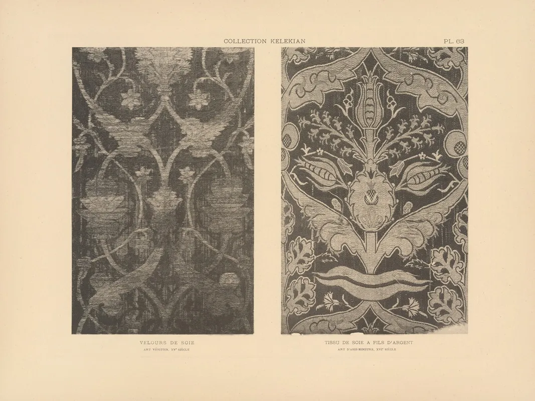 La Collection Kelekian Etoffes Tapis Dorient De Venise Pl 063 Wall Art by Jules Guiffrey - High-Resolution Digital Print