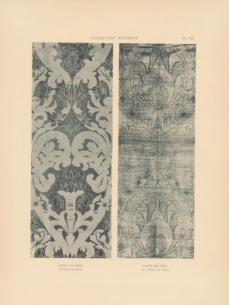 La Collection Kelekian Etoffes Tapis Dorient De Venise Pl 064 Wall Art by Jules Guiffrey - High-Resolution Digital Print