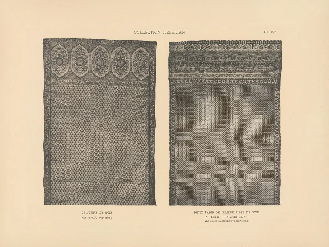 La Collection Kelekian Etoffes Tapis Dorient De Venise Pl 066 Wall Art by Jules Guiffrey - High-Resolution Digital Print