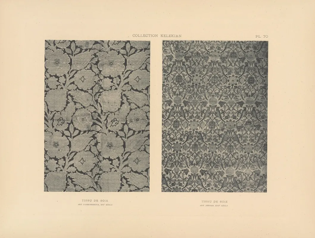 La Collection Kelekian Etoffes Tapis Dorient De Venise Pl 070 Wall Art by Jules Guiffrey - High-Resolution Digital Print