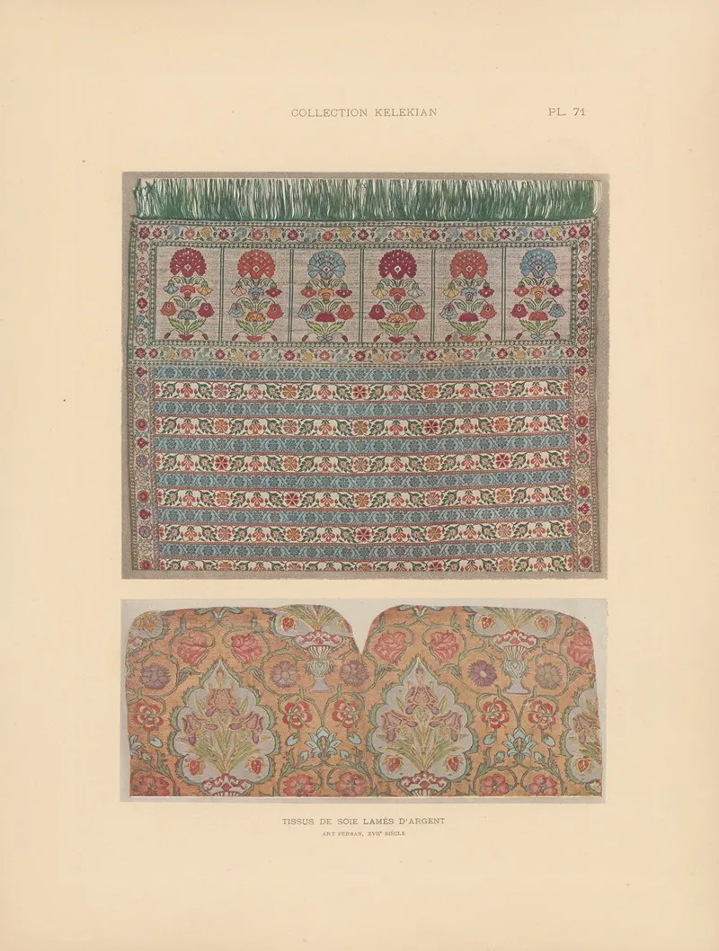 La Collection Kelekian Etoffes Tapis Dorient De Venise Pl 071 Wall Art by Jules Guiffrey - High-Resolution Digital Print