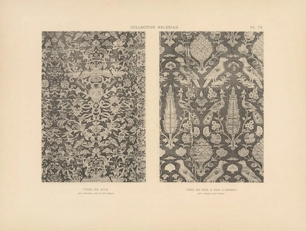 La Collection Kelekian Etoffes Tapis Dorient De Venise Pl 072 Wall Art by Jules Guiffrey - High-Resolution Digital Print