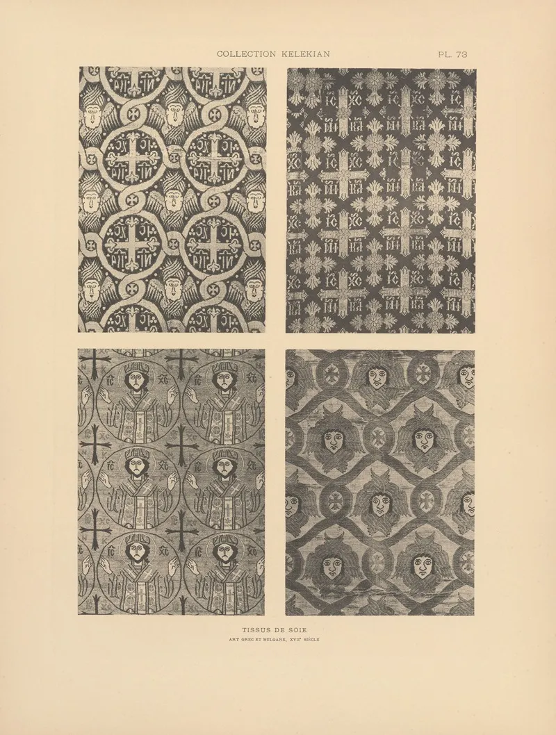 La Collection Kelekian Etoffes Tapis Dorient De Venise Pl 073 Wall Art by Jules Guiffrey - High-Resolution Digital Print