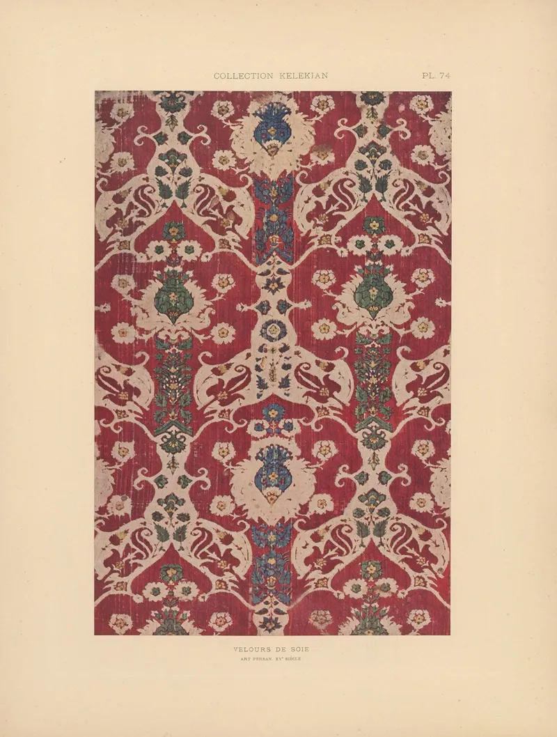 La Collection Kelekian Etoffes Tapis Dorient De Venise Pl 074 Wall Art by Jules Guiffrey - High-Resolution Digital Print