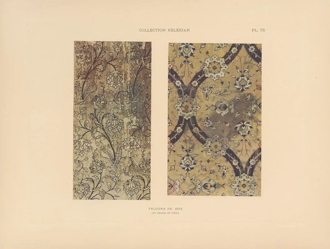 La Collection Kelekian Etoffes Tapis Dorient De Venise Pl 075 Wall Art by Jules Guiffrey - High-Resolution Digital Print