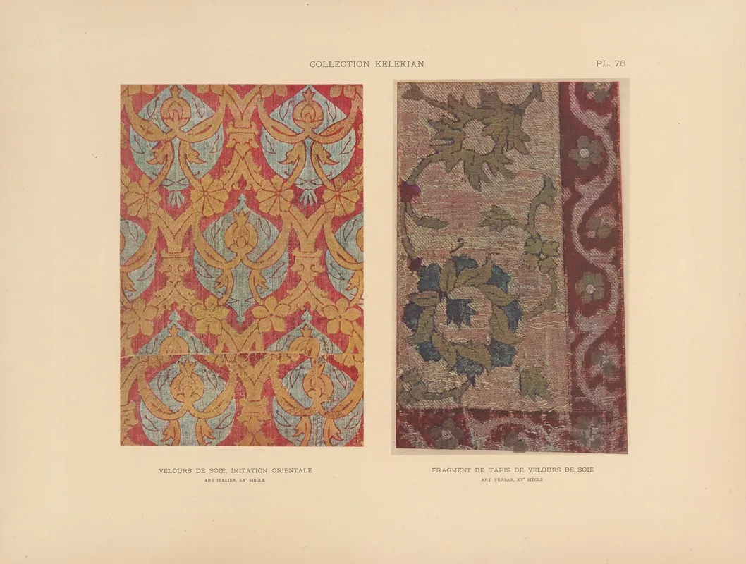 La Collection Kelekian Etoffes Tapis Dorient De Venise Pl 076 Wall Art by Jules Guiffrey - High-Resolution Digital Print
