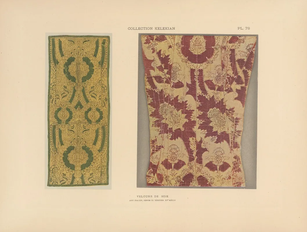 La Collection Kelekian Etoffes Tapis Dorient De Venise Pl 078 Wall Art by Jules Guiffrey - High-Resolution Digital Print