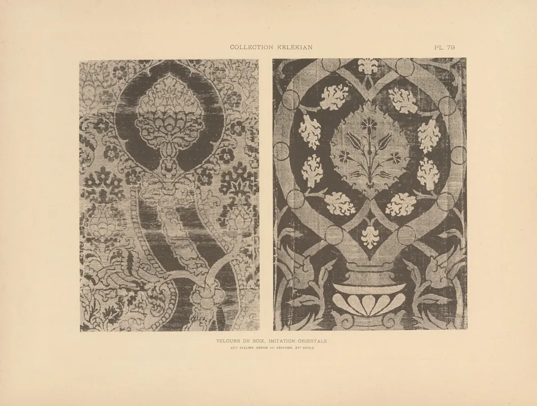 La Collection Kelekian Etoffes Tapis Dorient De Venise Pl 079 Wall Art by Jules Guiffrey - High-Resolution Digital Print