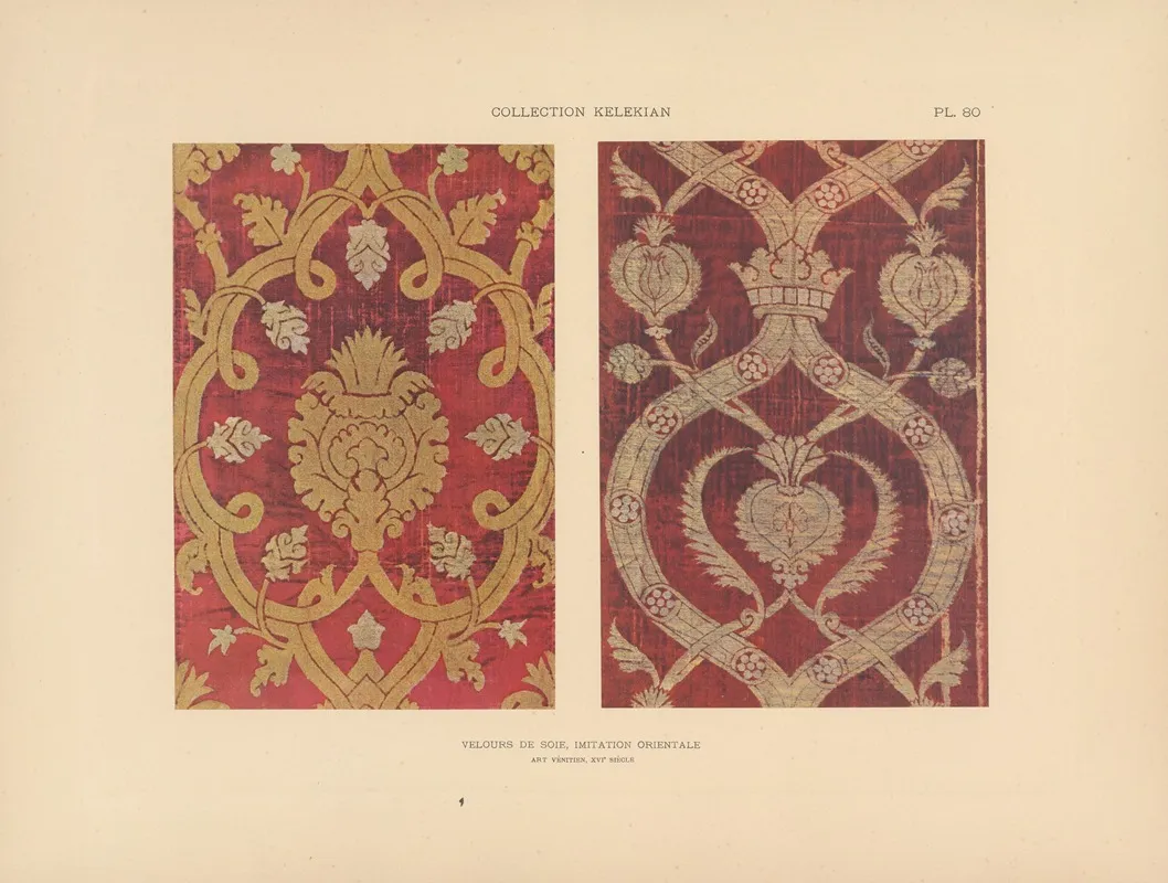 La Collection Kelekian Etoffes Tapis Dorient De Venise Pl 080 Wall Art by Jules Guiffrey - High-Resolution Digital Print