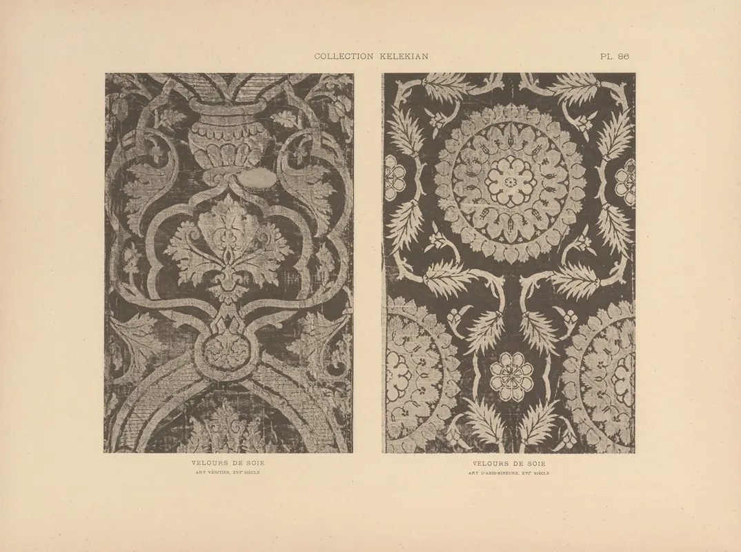 La Collection Kelekian Etoffes Tapis Dorient De Venise Pl 086 Wall Art by Jules Guiffrey - High-Resolution Digital Print