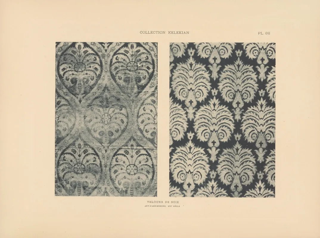 La Collection Kelekian Etoffes Tapis Dorient De Venise Pl 088 Wall Art by Jules Guiffrey - High-Resolution Digital Print