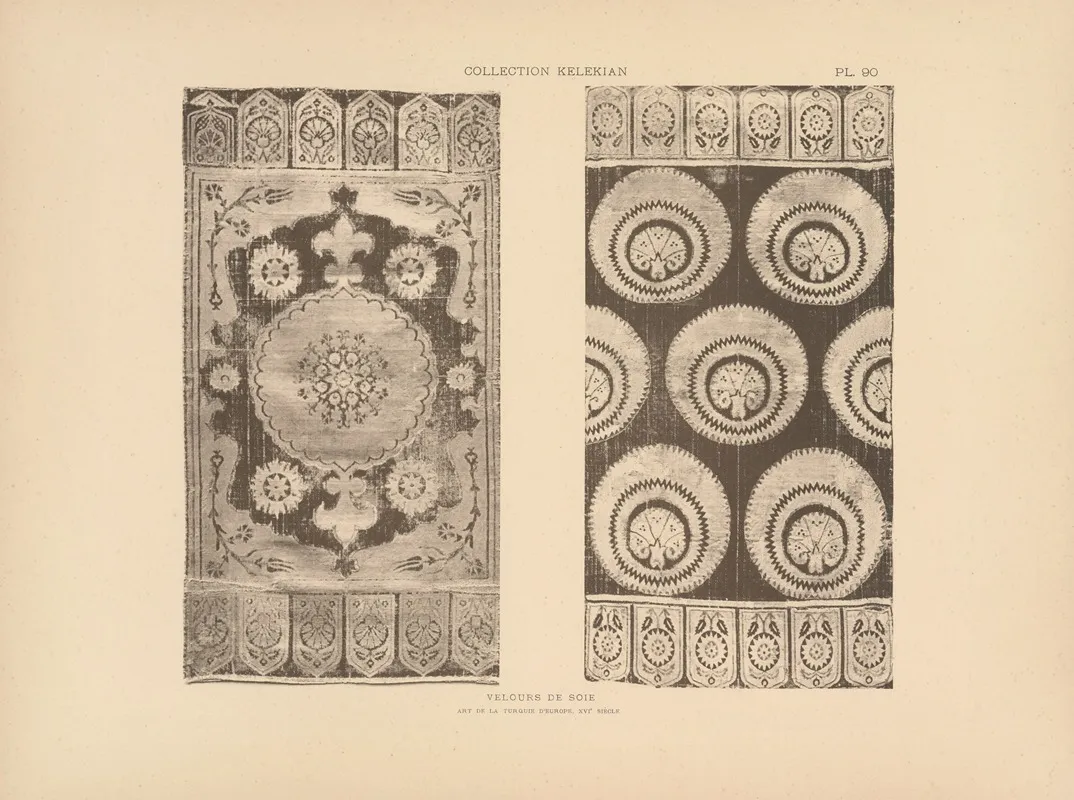 La Collection Kelekian Etoffes Tapis Dorient De Venise Pl 090 Wall Art by Jules Guiffrey - High-Resolution Digital Print
