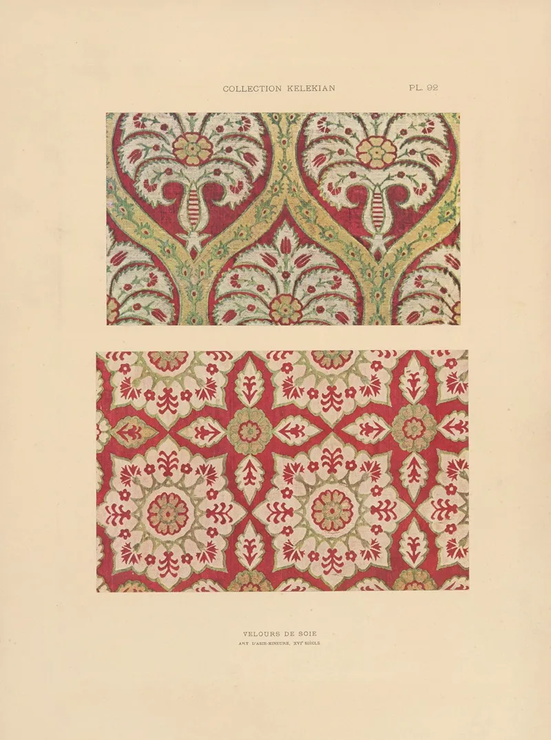 La Collection Kelekian Etoffes Tapis Dorient De Venise Pl 092 Wall Art by Jules Guiffrey - High-Resolution Digital Print